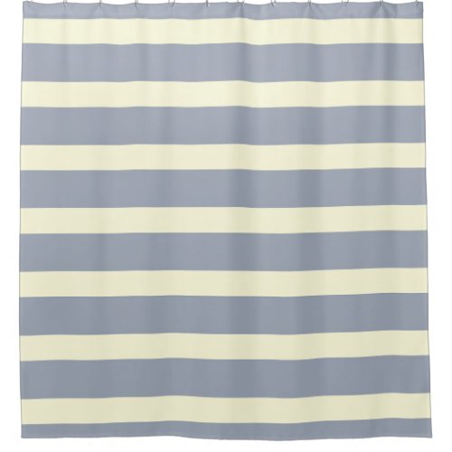 Stripes pattern two tone grey cream shower curtain