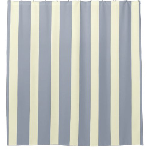 Stripes pattern two tone grey cream shower curtain