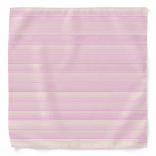 Stripes pattern two tone pink cream bandana