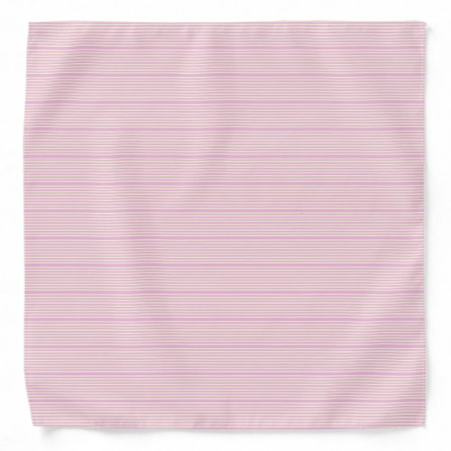 Stripes pattern two tone pink cream bandana