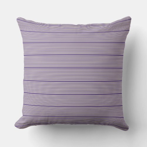 Stripes pattern two tone purple cream throw pillow