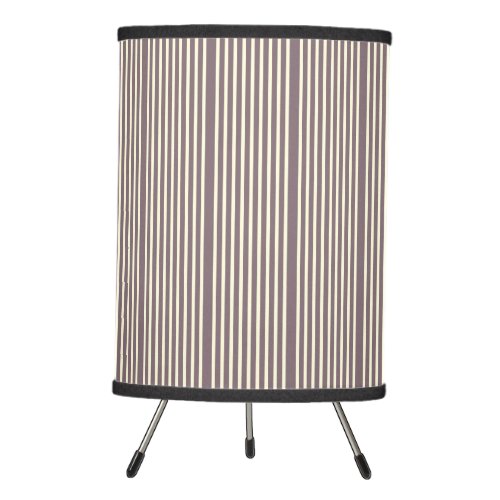 Stripes pattern two tone purple cream tripod lamp