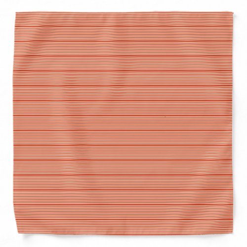 Stripes pattern two tone red cream bandana