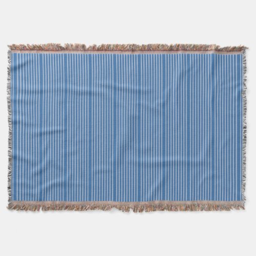 Stripes pattern two tones of blue throw blanket