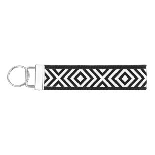 Stripes Pattern Wrist Keychain