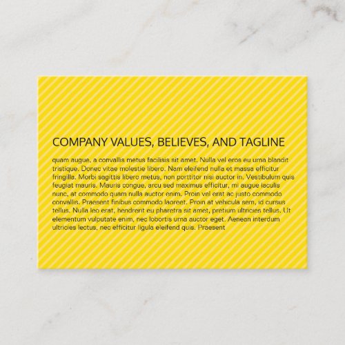 Stripes Pattern Yellow Business Card