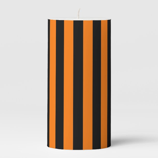 Stripes Pillar Candle (Front)
