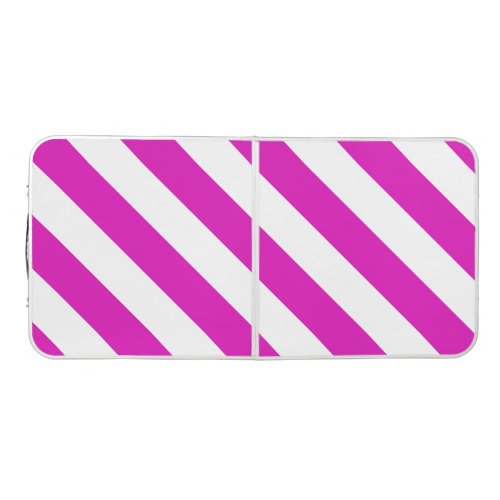 Stripes Pink Graphical Pattern Beer Pong Table