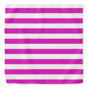 Stripes Pink On Any Color Bandana by KreaturShop at Zazzle