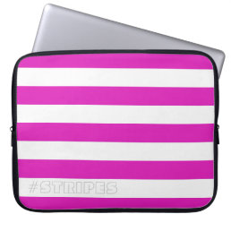 STRIPES Pink on any Color Laptop Sleeve