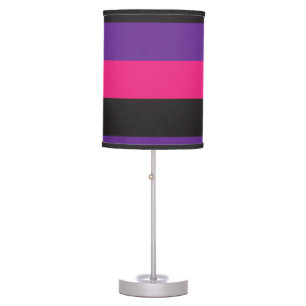 Stripes Pink Purple Black Pattern Table Lamp