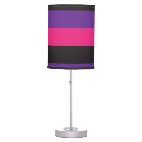 Stripes Pink Purple Black Pattern Table Lamp