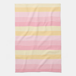 Stripes Pink Purple Yellow Colors Trendy Elegant Kitchen Towel