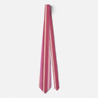 Stripes Pink Yellow Beige Lines Neck Tie