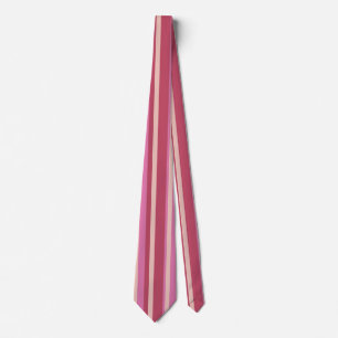 Stripes Pink Yellow Beige Lines Neck Tie