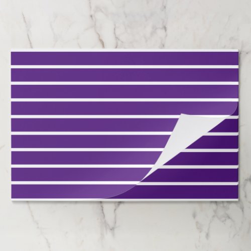 Stripes purple and white pattern Paper Placemats