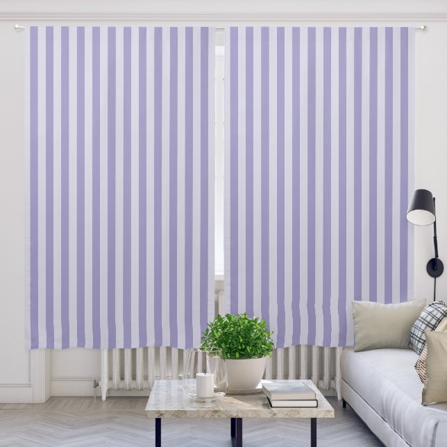Stripes Purple Blackout Curtains (Living Room)