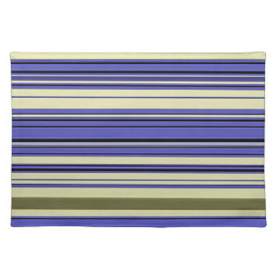 Stripes - Purple Blue Yellow Green Placemat