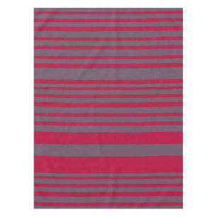Stripes Red Gray Tablecloth