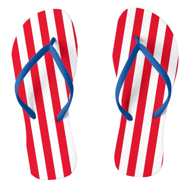 Stripes, Red, White, and Blue| DIY Color Flip Flops (Footbed)