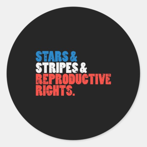 Stripes Reproductive Rights Abortion Choice Patrio Classic Round Sticker