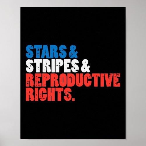 Stripes Reproductive Rights Abortion Choice Patrio Poster