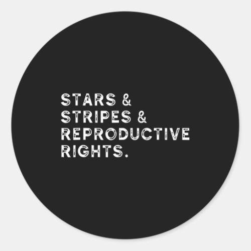 Stripes Reproductive Rights Retro Vintage  Classic Round Sticker