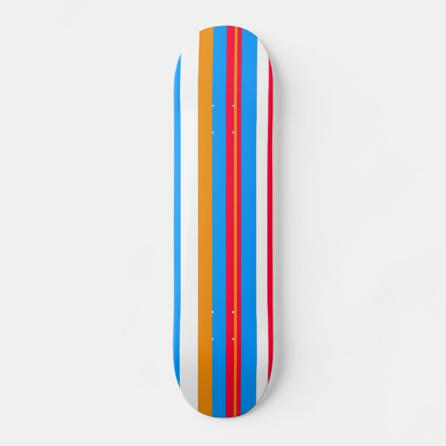 stripes skateboard deck (Front)