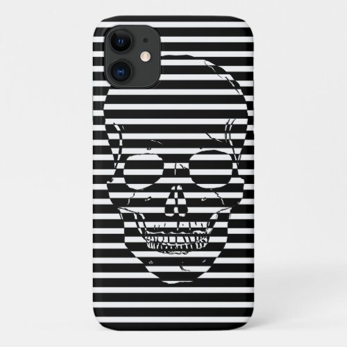 Stripes Skull iPhone 11 Case