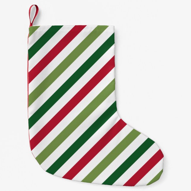Stripes Small Christmas Stocking (Front)