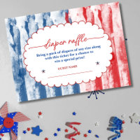 Stripes & Stars 4th July Baby Shower Diaper Raffle