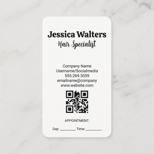 Stripes | Stylist Scissors | Beautiful Hair Appointment Card