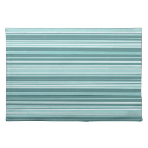 Stripes - Teal Green Blue Cloth Placemat
