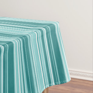 Stripes - Teal Green Blue Tablecloth