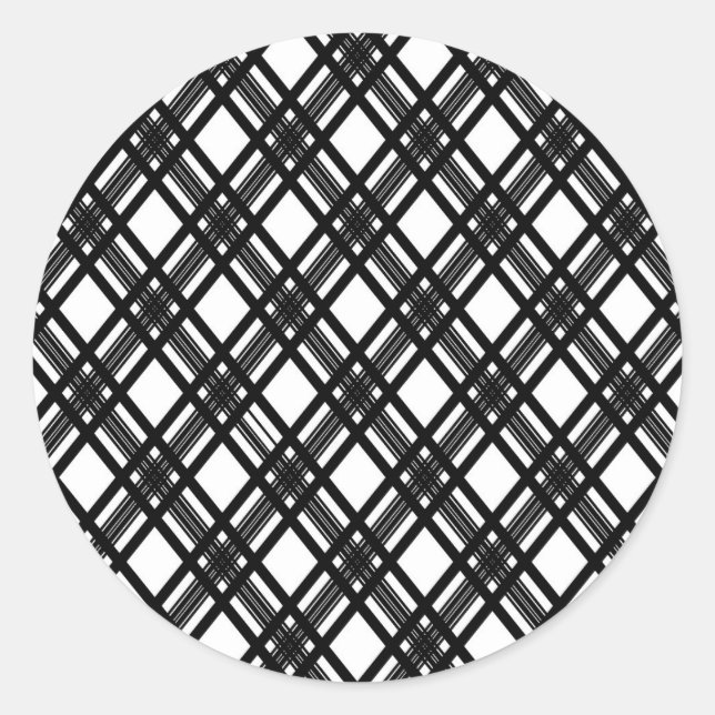 Stripes Texture Classic Round Sticker (Front)