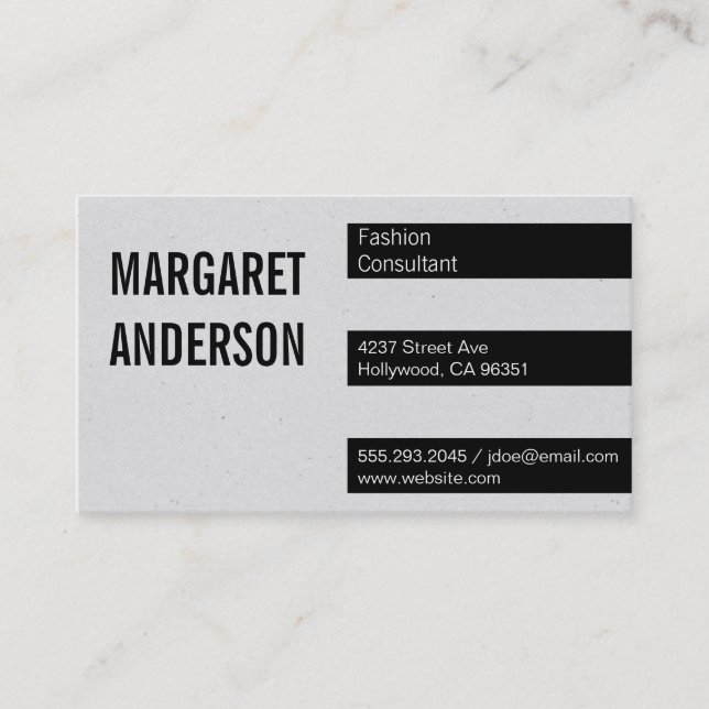 Stripes | Texture II Business Card (Front)