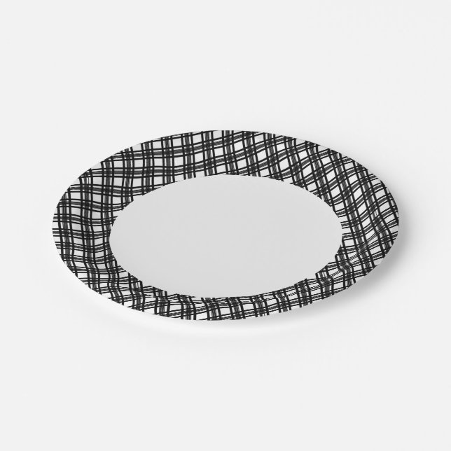Stripes Texture Paper Plates (Angled)