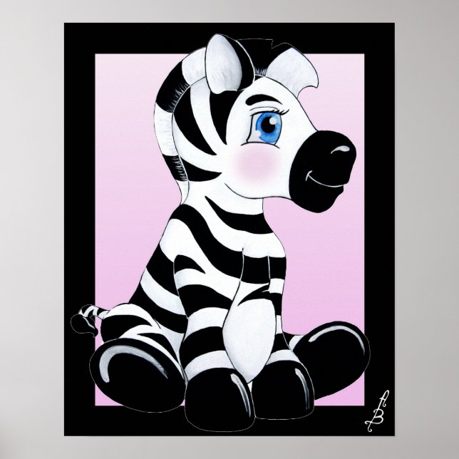 Stripes  the Baby Zebra Poster (Front)