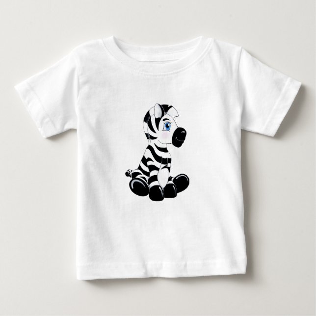 Stripes the Baby Zebra T-Shirt (Front)
