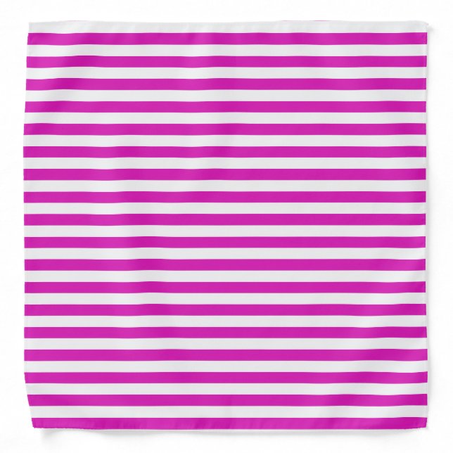 STRIPES tight Pink on any Color Bandana (Front)