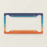 Stripes Vintage Color Old Style Colorful Geometric License Plate Frame<br><div class="desc">This is a great gift idea for those who love colored stripe prints,  rainbow styling,  and those who would like to go back to the nineties and eighties. Surprise your parents,  grandparents or that old soul with this striking stripy design.</div>