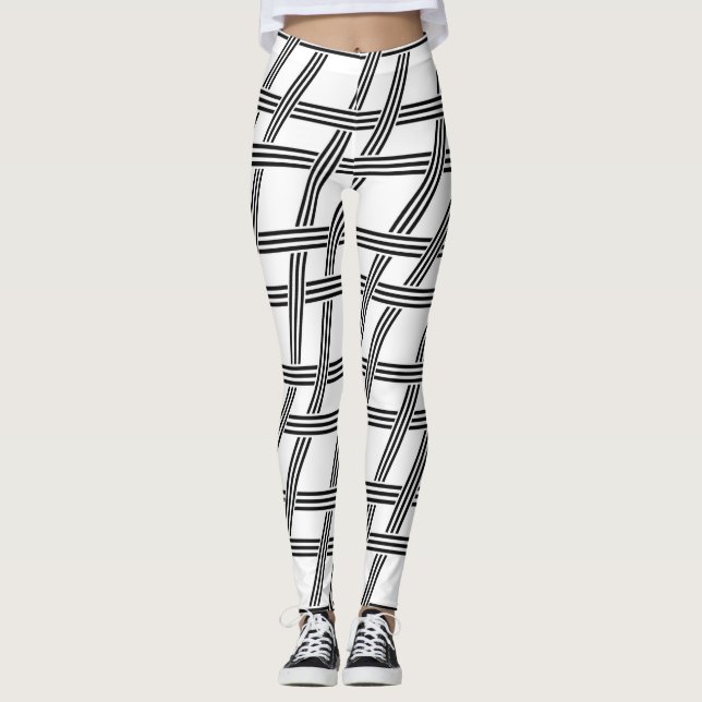 stripes weave leggings (Front)