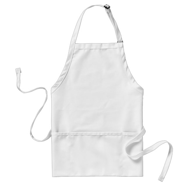 Stripes - White and Lemon Yellow Adult Apron (Front)
