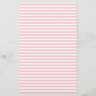 Stripes - White and Pink Stationery
