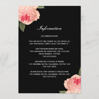Stripes with Coral Peonie Detail Cards