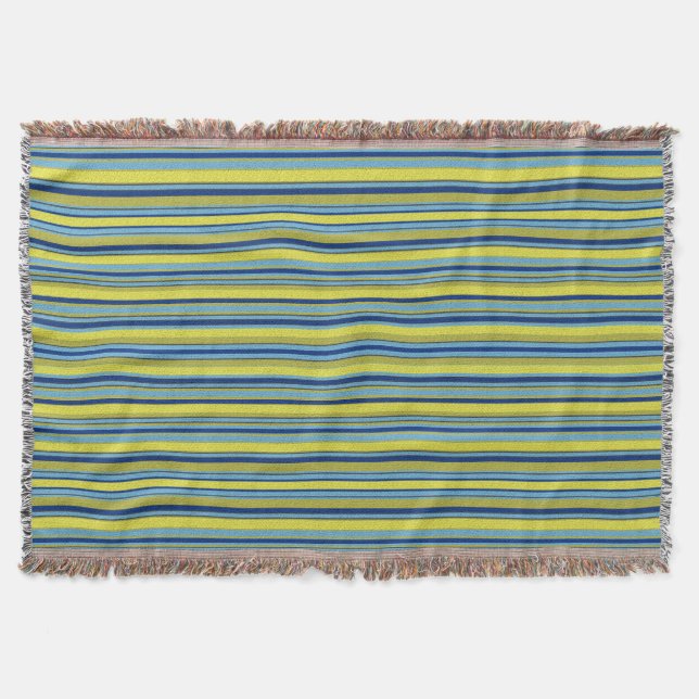 Stripes With Textured Design Throw Blanket (Front)