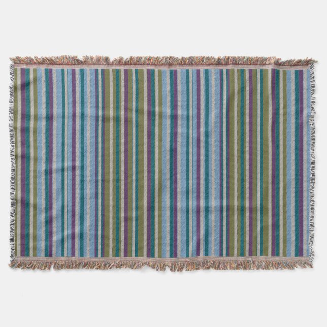 Stripes With Textured Design Throw Blanket (Front)