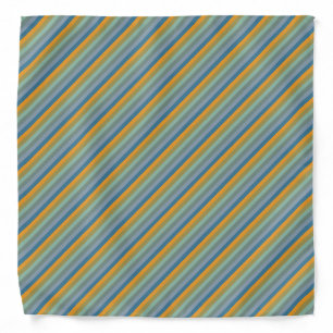 Stripes - Yellow Blue Lavender Olive Green Aqua Bandana