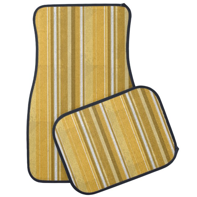 Stripes Yellow Car Mat (Set)