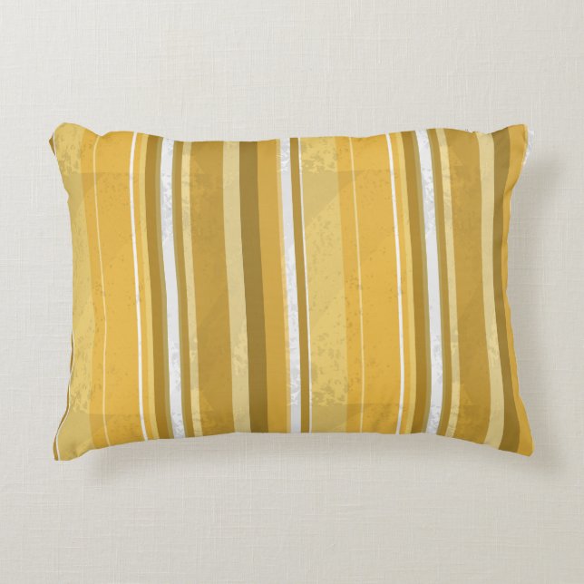 Stripes Yellow Decorative Pillow (Front)
